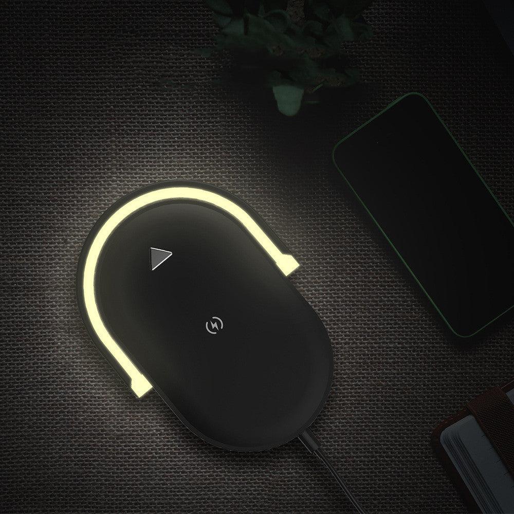 3 In 1 Foldable Wireless Charger Night Light Wireless Charging Station Stonego LED Reading Table Lamp 15W Fast Charging Light - AVINCET