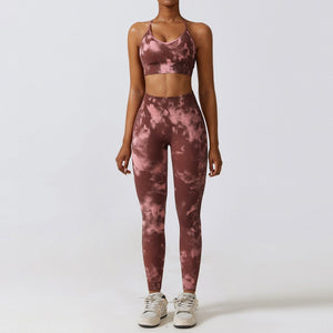 Camouflage Printing Seamless Yoga Suit Quick-drying High Waist Running Workout Clothes - AVINCET