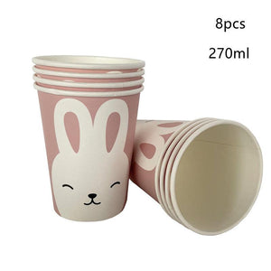 Easter Rabbit Paper Plate Eggs Bunny Paper Cup Plates - AVINCET