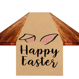 Easter Table Flag Linen Strong Durable Tablecloth Oil And Stain Proof - AVINCET
