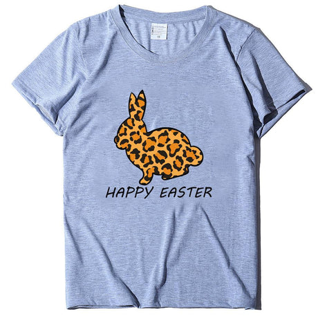 European And American Women's Easter Bunny Printed Short Sleeves - AVINCET