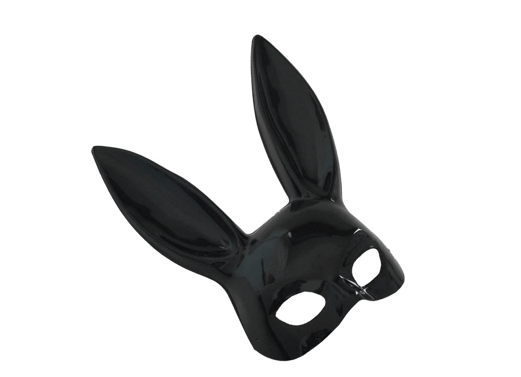 Fashion Black Rabbit Ear Half Face Mask - AVINCET
