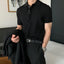 Lapel Polo Shirt Men's Fashion Brand Casual Summer Texture Solid Color Korean Style Knitwear Short Sleeve T-shirt - AVINCET