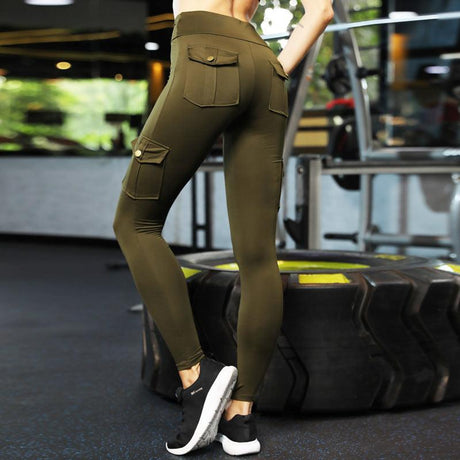 Skinny slim high elastic gym pants - AVINCET