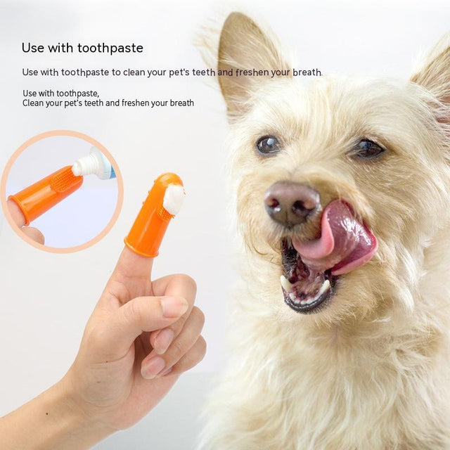 Sloppup Pet Finger Toothbrush Cat Dog - AVINCET