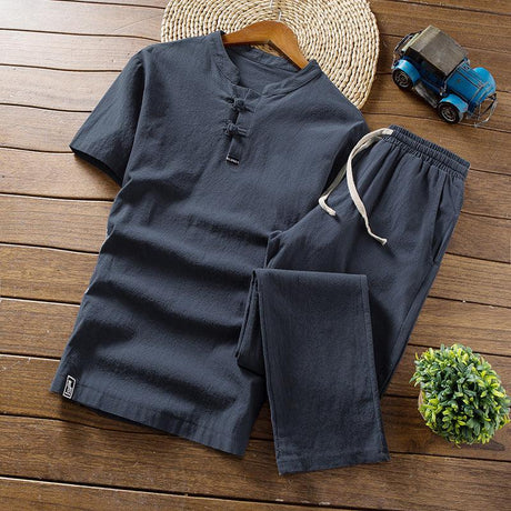 T-shirt Casual Trousers Two-piece Suit For Men - AVINCET
