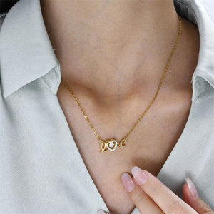 Valentines Day Gift New Titanium Steel Necklace Fashion New Love Smart Necklace Female Clavicle Chain Fashion Jewelry Woman - AVINCET