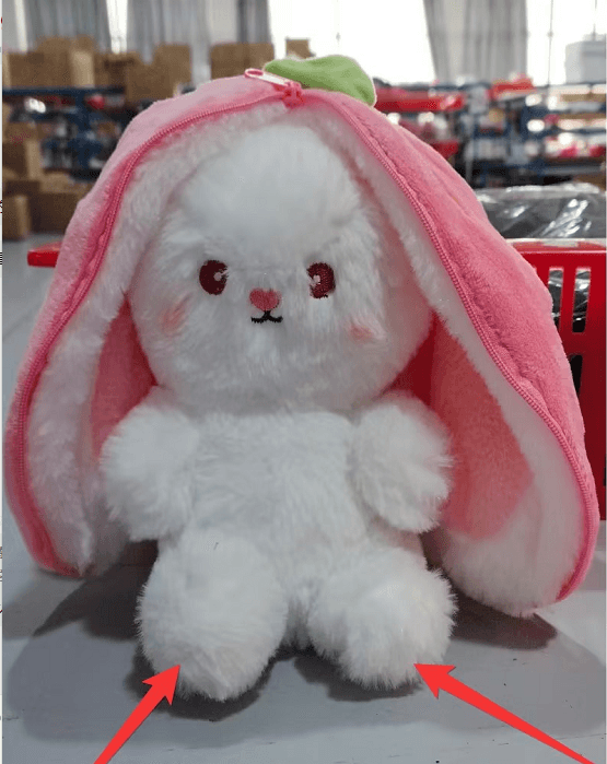 Wanghong Cute Transforms Into Strawberry Rabbit Doll Plush Toy - AVINCET