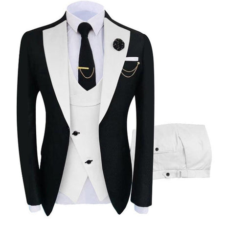 2022 New Arrival Terno Masculino Slim Fit Blazers Ball And Groom Suits For Men Boutique Fashion Wedding( Jacket + Vest + Pants ) - AVINCET