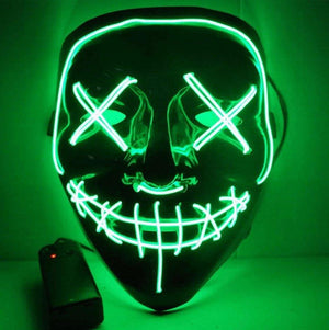 Black V Halloween Horror Glowing Mask - AVINCET