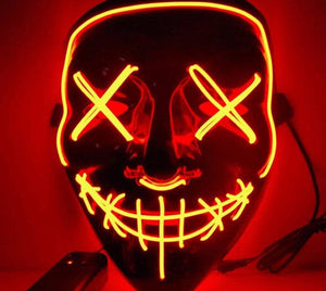 Black V Halloween Horror Glowing Mask - AVINCET