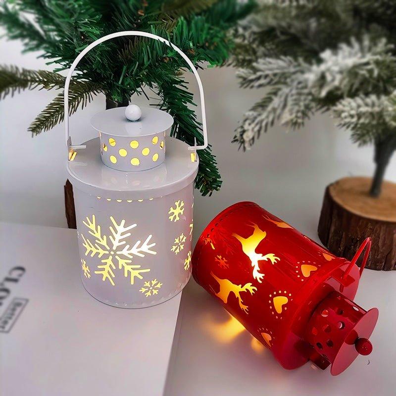 Christmas Candle Lights LED Small Lanterns Wind Lights Electronic Candles Nordic Style Creative Holiday Decoration Decorations - AVINCET