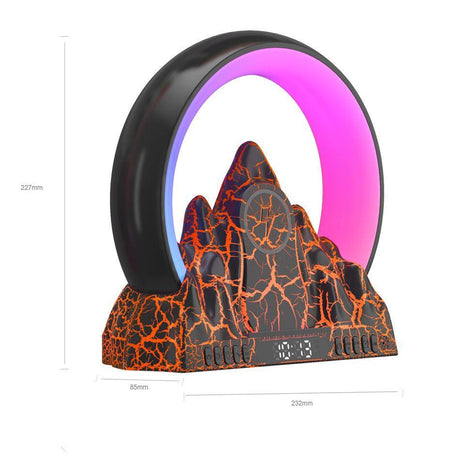 Colorful Flame Mountain Wireless Charging Alarm Clock - AVINCET