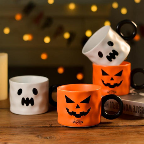 Halloween Gift Pumpkin Cup Ceramic Mug - AVINCET