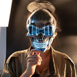LED Halloween Face Mask Luminous Skull Cold Light Masks - AVINCET