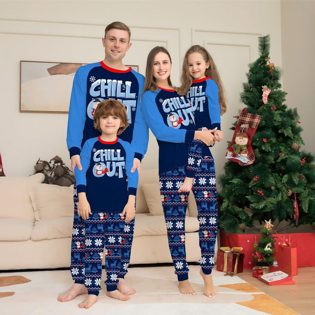 Letter Snowflake Printing Christmas Parent-child Suit - AVINCET