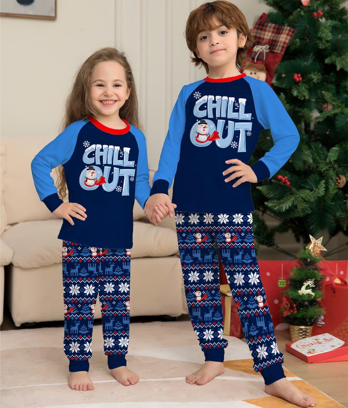 Letter Snowflake Printing Christmas Parent-child Suit - AVINCET