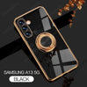 Luxury Plating Silicone Case For Samsung A53 A52 A54 5G A34 S23 Ultra Plus Magnetic Metal Ring Holder Stand Soft Phone Cover - AVINCET