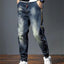 Mens Jeans Harem Pants Fashion Pockets Desinger Loose fit Baggy Moto Jeans Men Stretch Retro Streetwear Relaxed Tapered Jeans - AVINCET