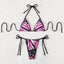 Micro Bikini Set Women Bandage Swimsuit 2023 Butterfly Print Bikinis Swimwear Low Waist Thong Triangle Backless Bathing Suits - AVINCET