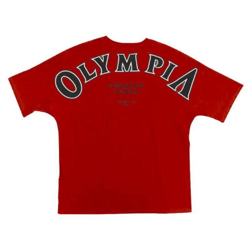 OLYMPIA Cotton Gym Shirt Sport T Shirt Men Short Sleeve Running Shirt Men Workout Training Tees Fitness Loose large size M-XXXL - AVINCET