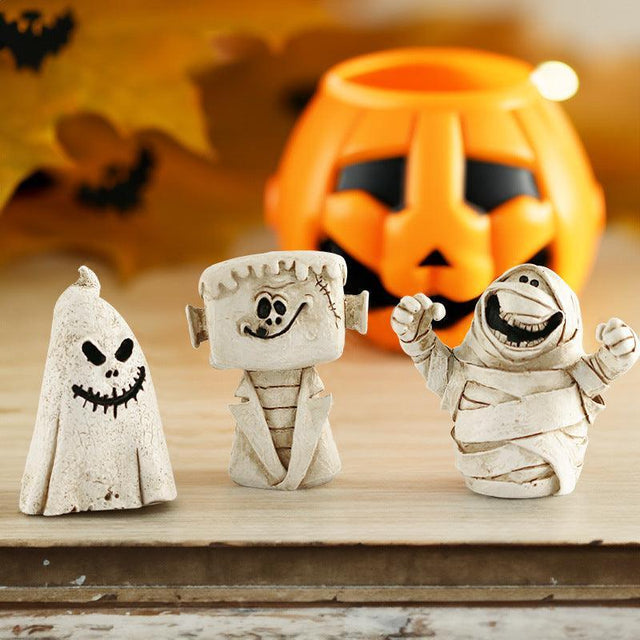 Pumpkin Head Ghost Halloween Scene Decoration Ornaments - AVINCET