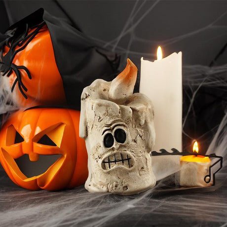 Pumpkin Head Ghost Halloween Scene Decoration Ornaments - AVINCET
