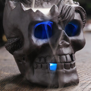 Skull Head Halloween Backflow Incense Burner - AVINCET