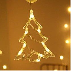 Star String Lights LED Christmas Curtain Lights Indoor Bedroom Home Party Decoration Snowman Christmas Tree Holiday Lights - AVINCET