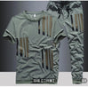 Summer new ice silk suit male summer youth fashion brand short sleeve T-shirt male loose pants casual sportswear male - AVINCET