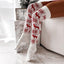 Winter Christmas Warm Knitted Women Stocking Beautiful Elk Snowflake Jacquard Over-the-knee Casual Long Socks For Ladies Gifts Free Size - AVINCET
